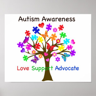 Póster Árbol de conciencia del autismo