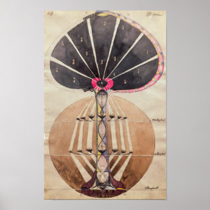 Póster Árbol de conocimiento No. 3 Hilma af Klint