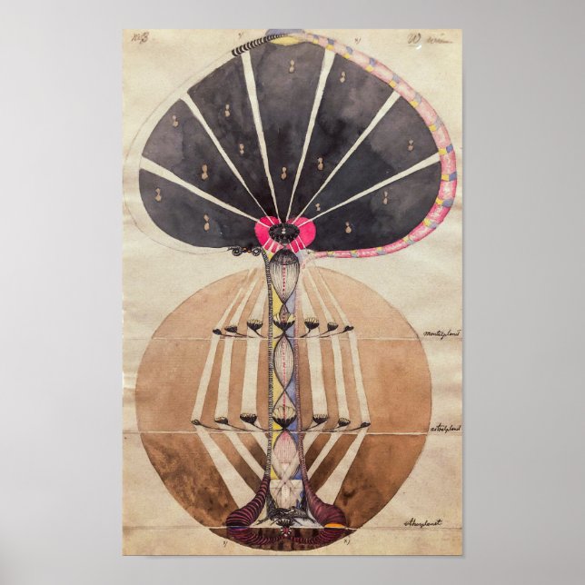 Póster Árbol de conocimiento No. 3 | Hilma af Klint | (Frente)