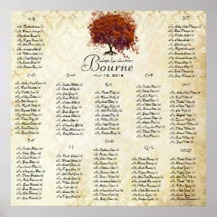 Póster Árbol de Corazón de Coral - 100 a 150 invitados -