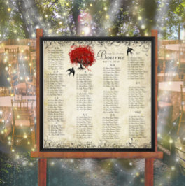 Póster Árbol de Corazón Rojo - 100 a 150 invitados - alfa