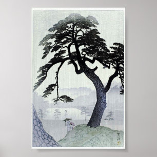 Póster Árbol de cosecha de vintage japonés Woodblock Art