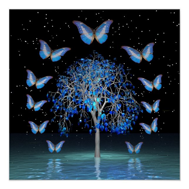 Póster Árbol de cristal de mariposa (Anverso)
