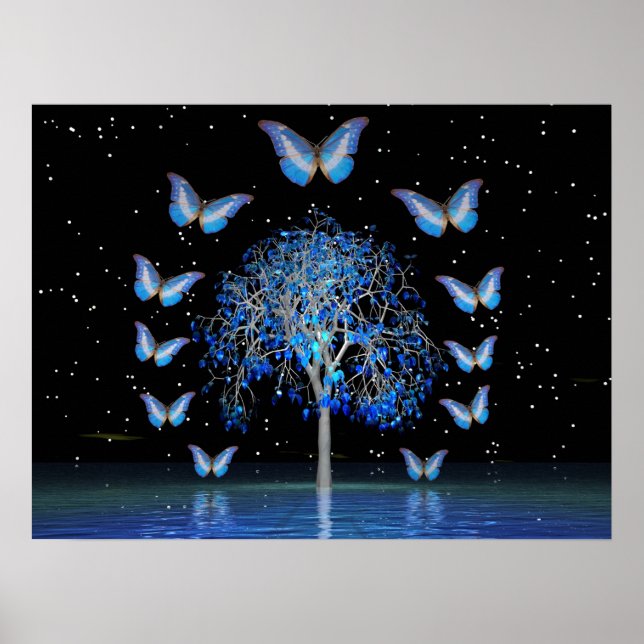 Póster Árbol de cristal de mariposa (Frente)