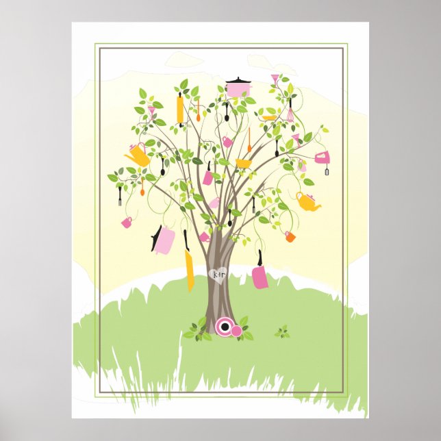 Póster Árbol de ducha de novia | POSTER (Frente)