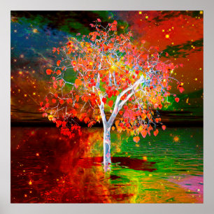 Póster Árbol de estrellas