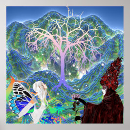 Póster Árbol de estrellas mágico