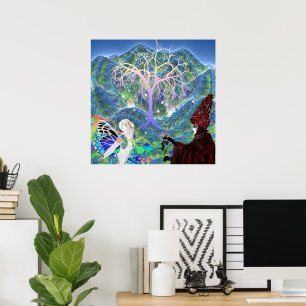 Póster Árbol de estrellas mágico