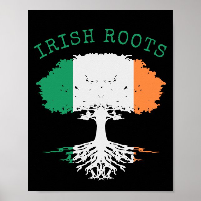 Póster Árbol de familia de raíces irlandesas (Frente)