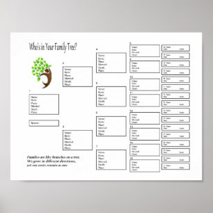 Póster Árbol de familia de relleno