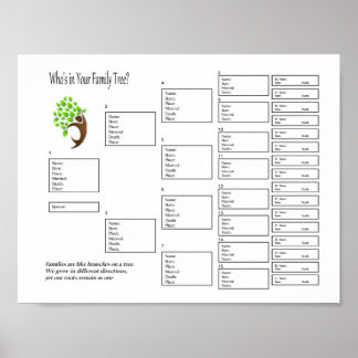 Póster Árbol de familia de relleno