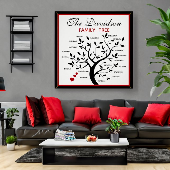 Póster Árbol de familia grande personalizado (20 nombres) (Subido por el creador)