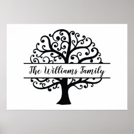 Póster Árbol de familia personalizado
