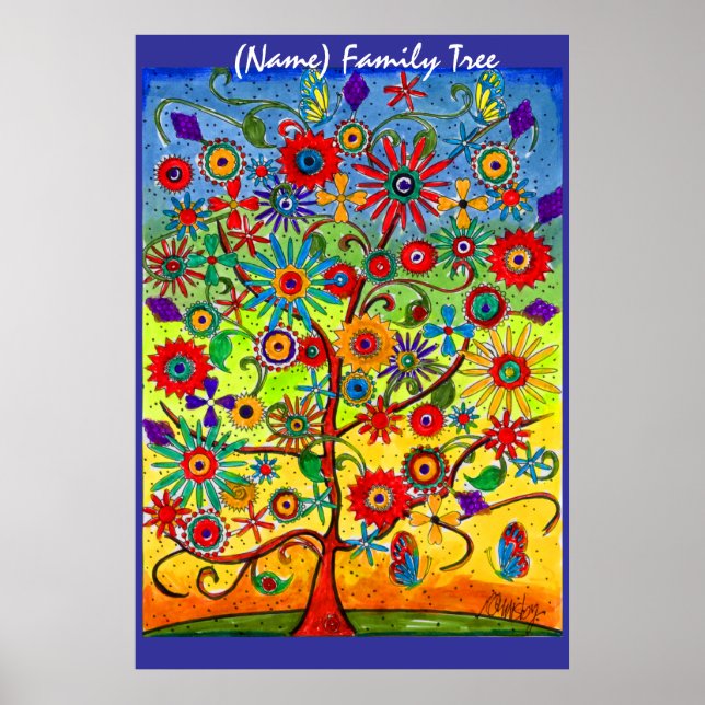 Póster Árbol de familia - Poster a personalizar (Frente)