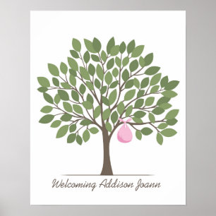 Póster Árbol de firmas para bebé - Grande