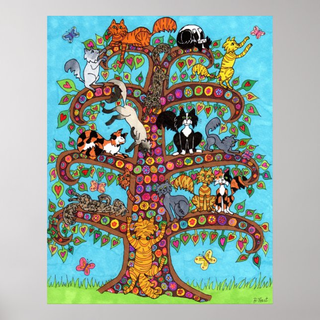 Póster Árbol de gato 2 (Frente)