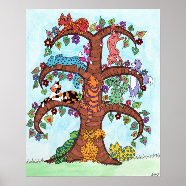 Póster Árbol de gato 3 (Frente)