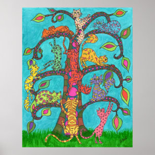 Póster Árbol de gato de la vida