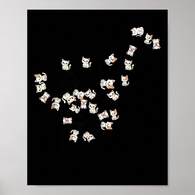 Póster Árbol De Gatos Gracioso Para Hombres Mujeres Niños (Frente)