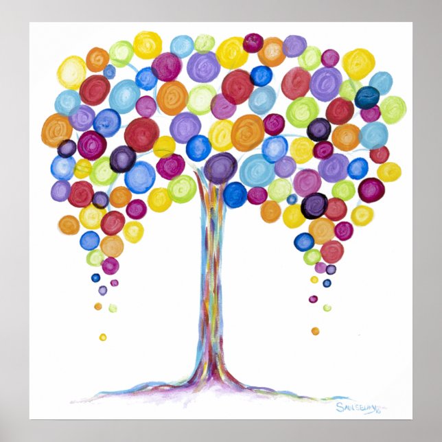 Póster Árbol de globos 2 (Frente)