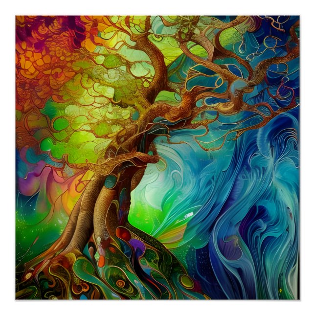 Póster Árbol de guijarros (Anverso)