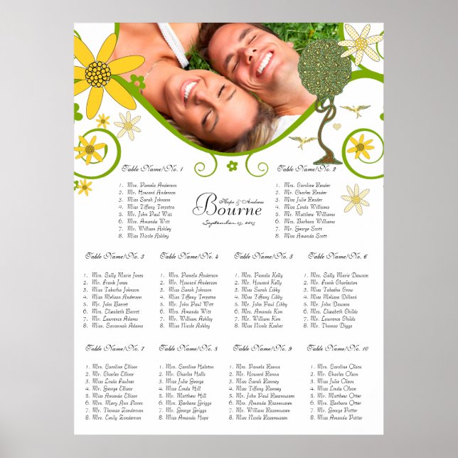 Póster Árbol de hadas de hadas floridas encantado (Frente)