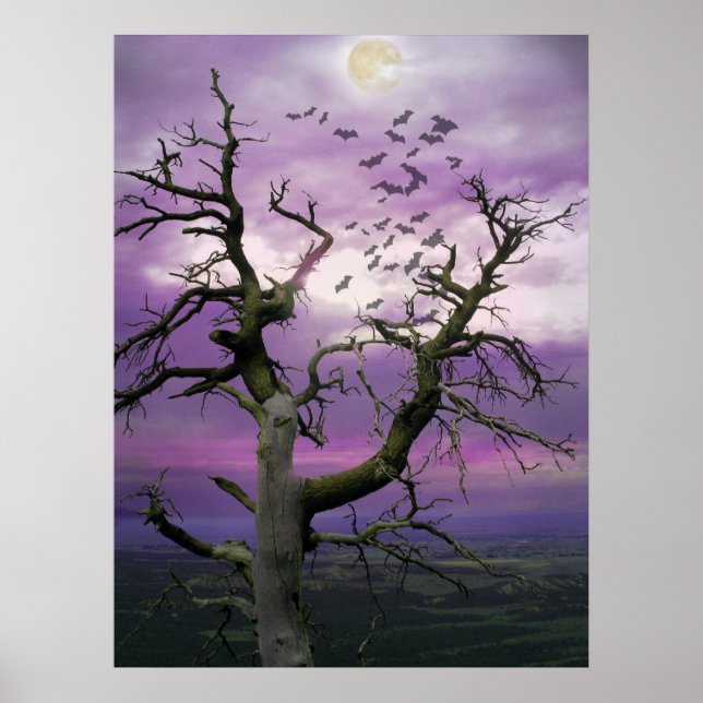 Póster Árbol de Halloween (Frente)