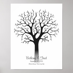 Póster Árbol de huellas dactilares 11"x14"
