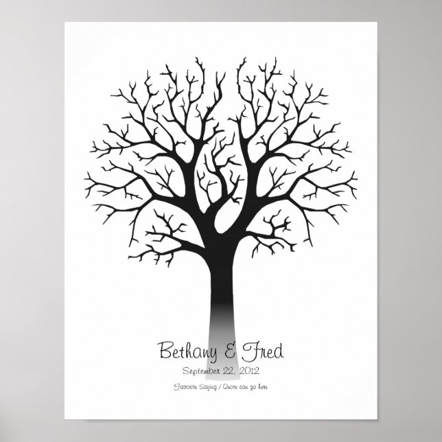 Póster Árbol de huellas dactilares 11"x14" (Frente)