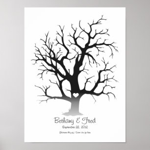 Póster Árbol de Huellas Dactilares 12"x16"