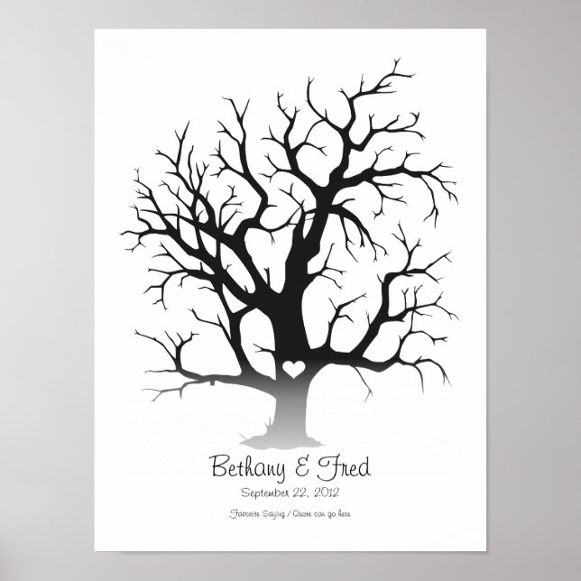 Póster Árbol de Huellas Dactilares 12"x16" (Frente)