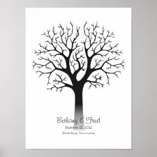 Póster Árbol de huellas dactilares 12"x16"