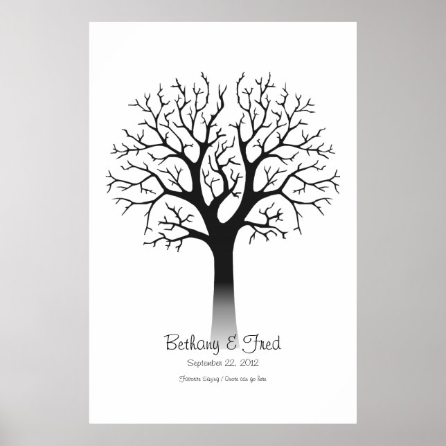 Póster Árbol de huellas dactilares 40"x60" (Frente)