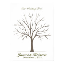 Árbol de huellas dactilares boda - Clásico