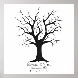 Póster Árbol de huellas dactilares C - 24"x24"