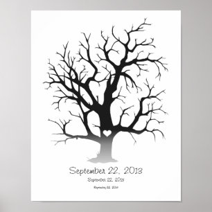Póster Árbol de huellas digitales 11"x14"