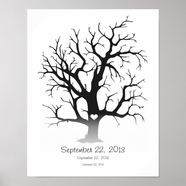 Póster Árbol de huellas digitales 11"x14" (Frente)