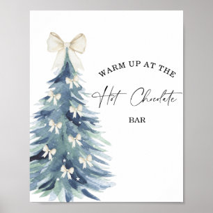 Póster Árbol de invierno Calentarse en la barra de chocol