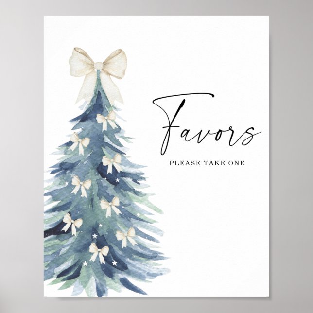 Póster Árbol de invierno con arcos favoritos (Frente)