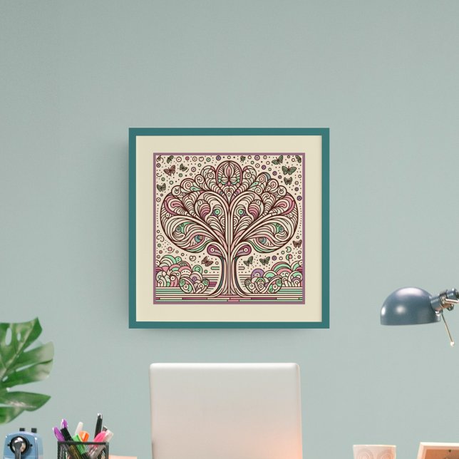 Póster Árbol de jardín caprichoso: Sinfonía Art Nouveau (Subido por el creador)