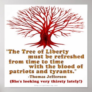 Póster Árbol de Jefferson de la libertad