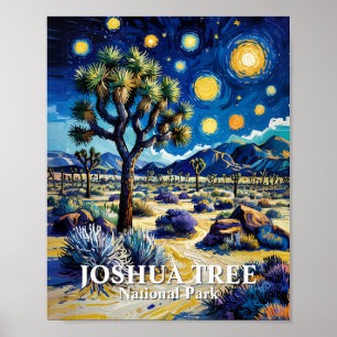 Póster Árbol de Josué personalizado Van Gogh Noche estrel