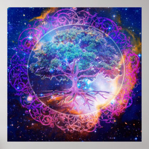 Póster Árbol de la cura de la vida