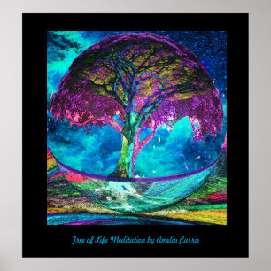 Póster Árbol de la meditación de la vida