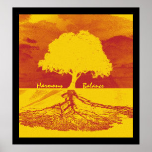 Póster Árbol de la relajación de la vida