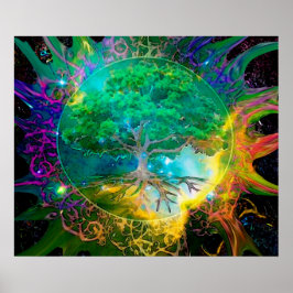 Póster Árbol de la salud y la vitalidad