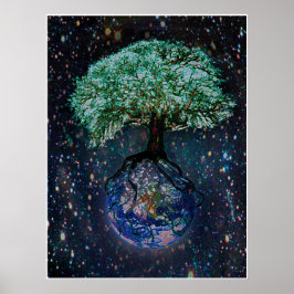 Póster Árbol de la Tierra de la Vida