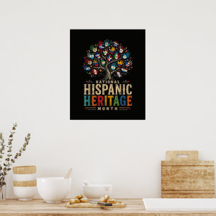 Póster Árbol de la Unidad del Mes de la Herencia Hispana 