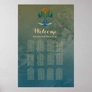 Póster Árbol de la Vida Amanecer Cambiante