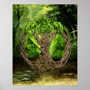 Póster Árbol de la vida céltico